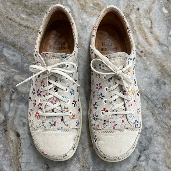 Finn Comfort Altea Sneakers Suede Leather Floral Made in Germany size 41 - Picture 2 of 12